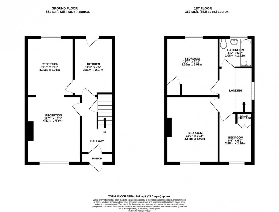 Floorplan for Brockley Close | Little Stoke