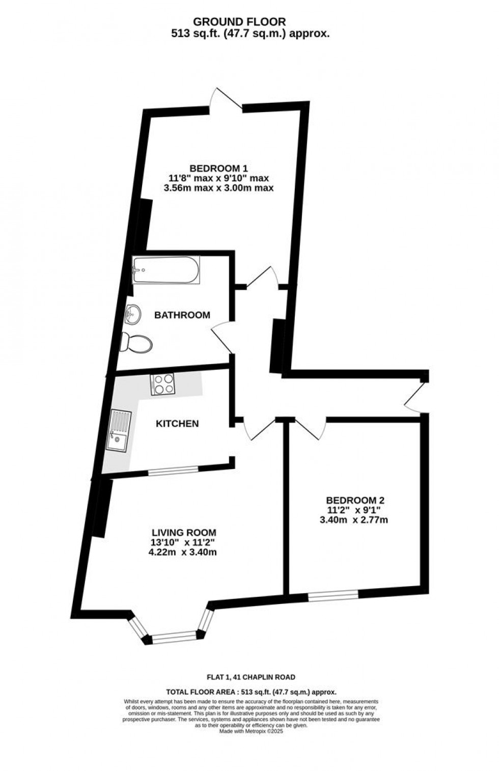 Floorplan for Chaplin Road, Easton, Bristol