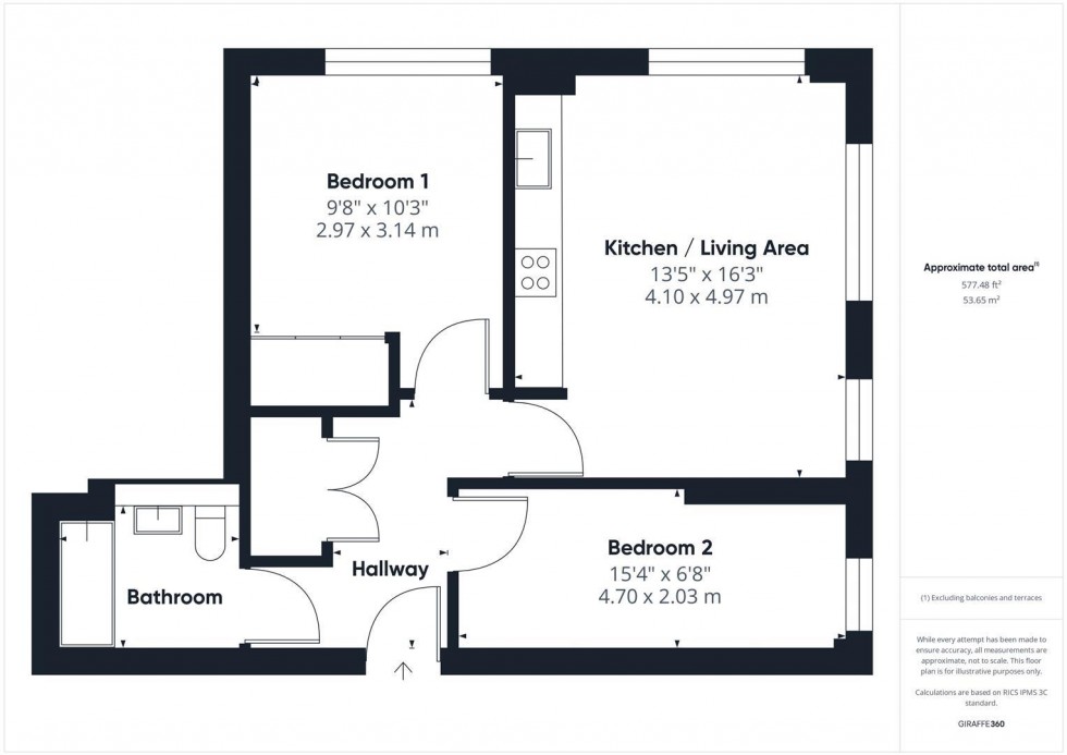 Floorplan for Paintworks, Arnos Vale,