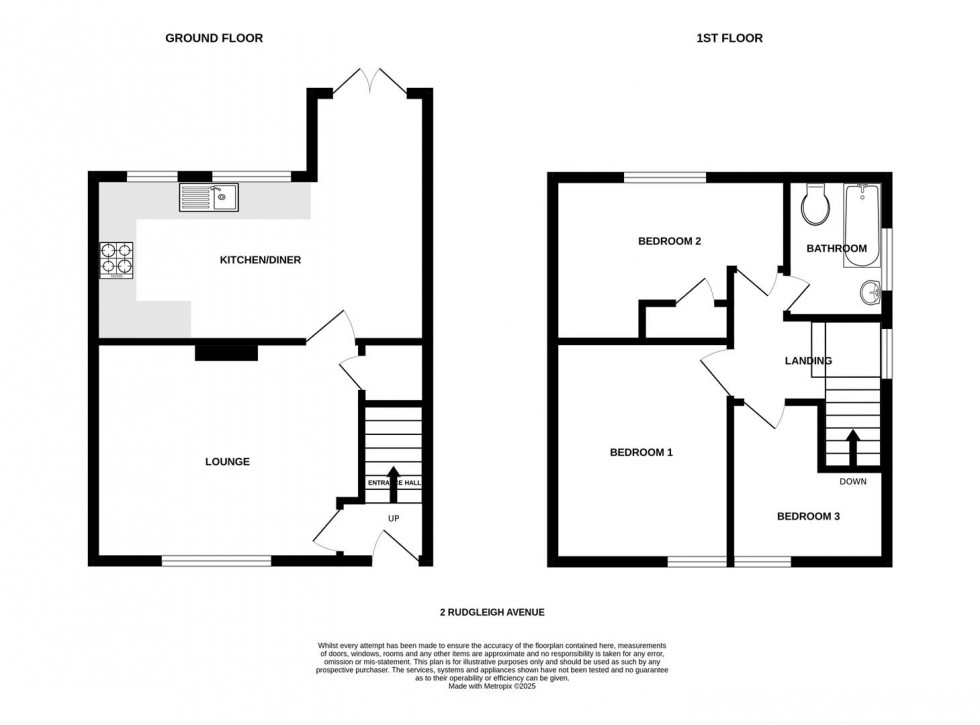 Floorplan for Rudgleigh Avenue, Pill, Bristol