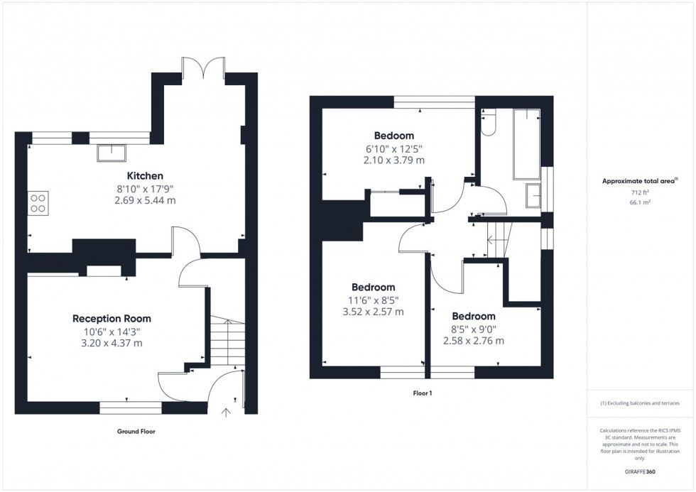 Floorplan for Rudgleigh Avenue, Pill, Bristol