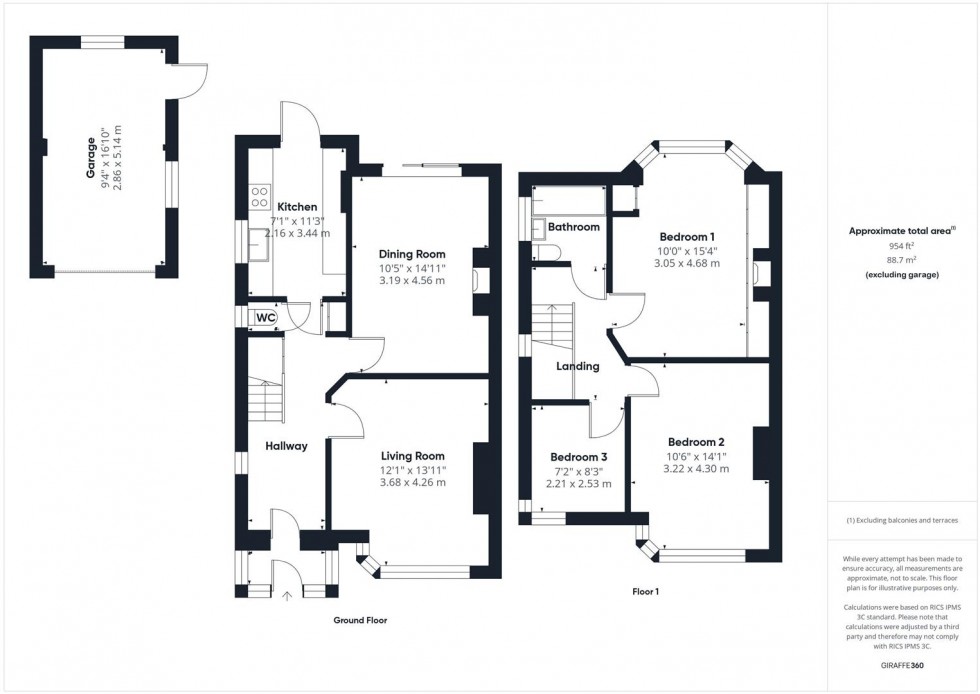 Floorplan for Ravenscourt Road, Patchway, Bristol