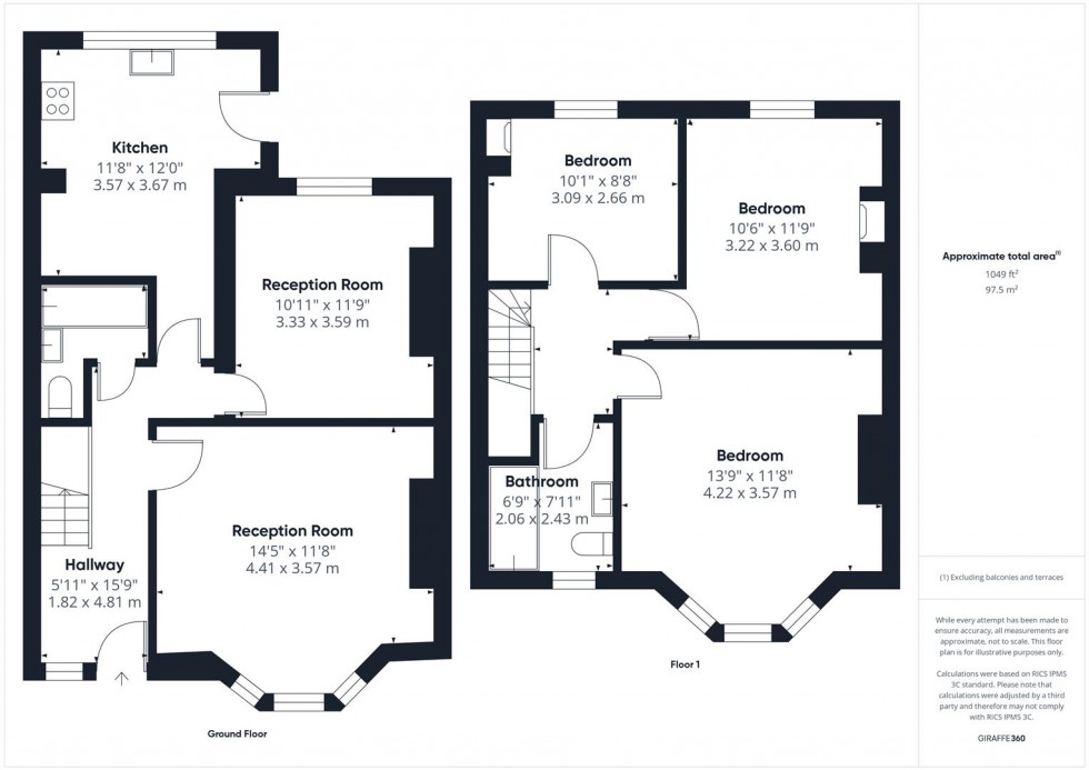 Floorplan for 45 Robertson Road, Greenbank, Bristol