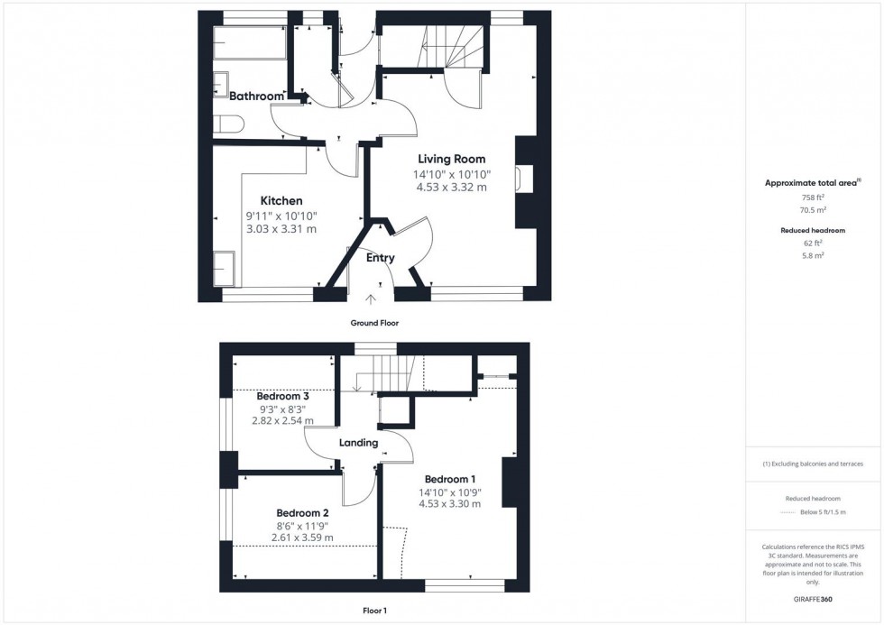 Floorplan for Green Lane, Butcombe, Bristol