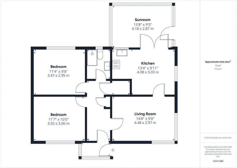 Floorplan for Hadrian Close, Stoke Bishop, Bristol