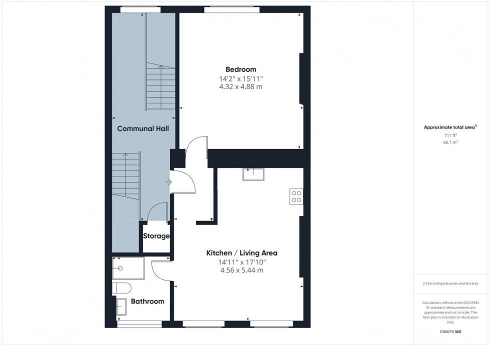 Floorplan for Caledonia Place, Bristol