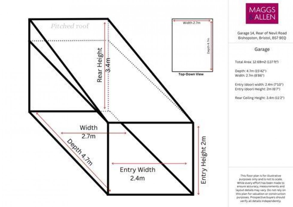 Floorplan for Nevil Road, Bishopston, Bristol