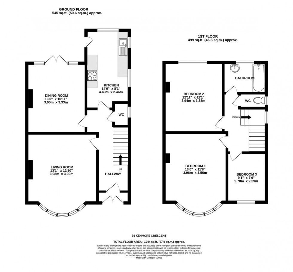Floorplan for Kenmore Crescent, Filton Park, Bristol