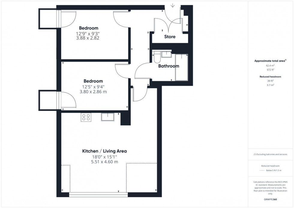 Floorplan for River View Court, Victoria Bridge Road, Bath