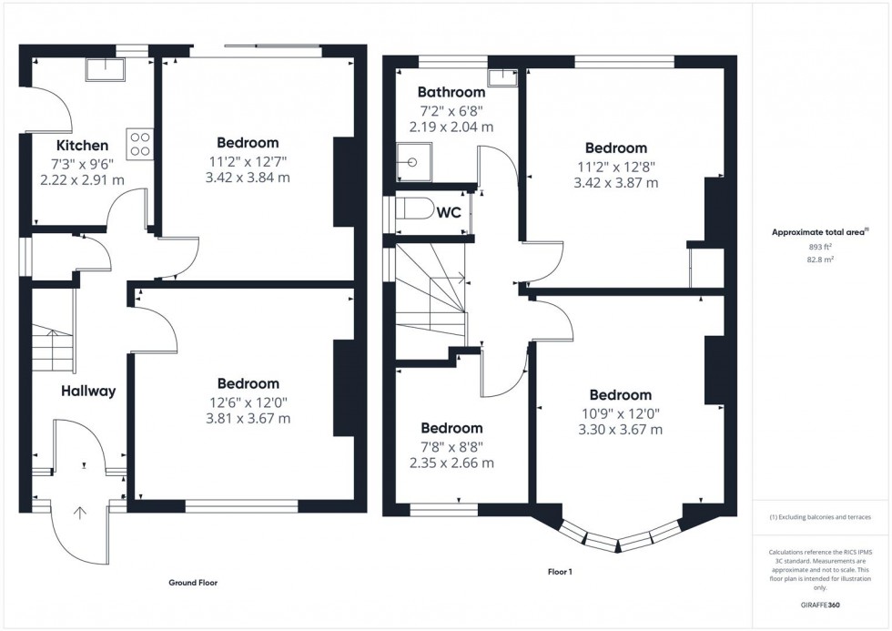 Floorplan for Monks Park Avenue, Horfield, Bristol