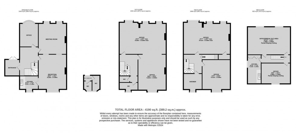 Floorplan for Refurbished HQ Offices with Parking, Whiteladies Road, Clifton