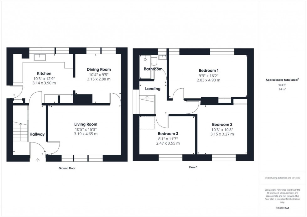Floorplan for Withey Close East, Bristol
