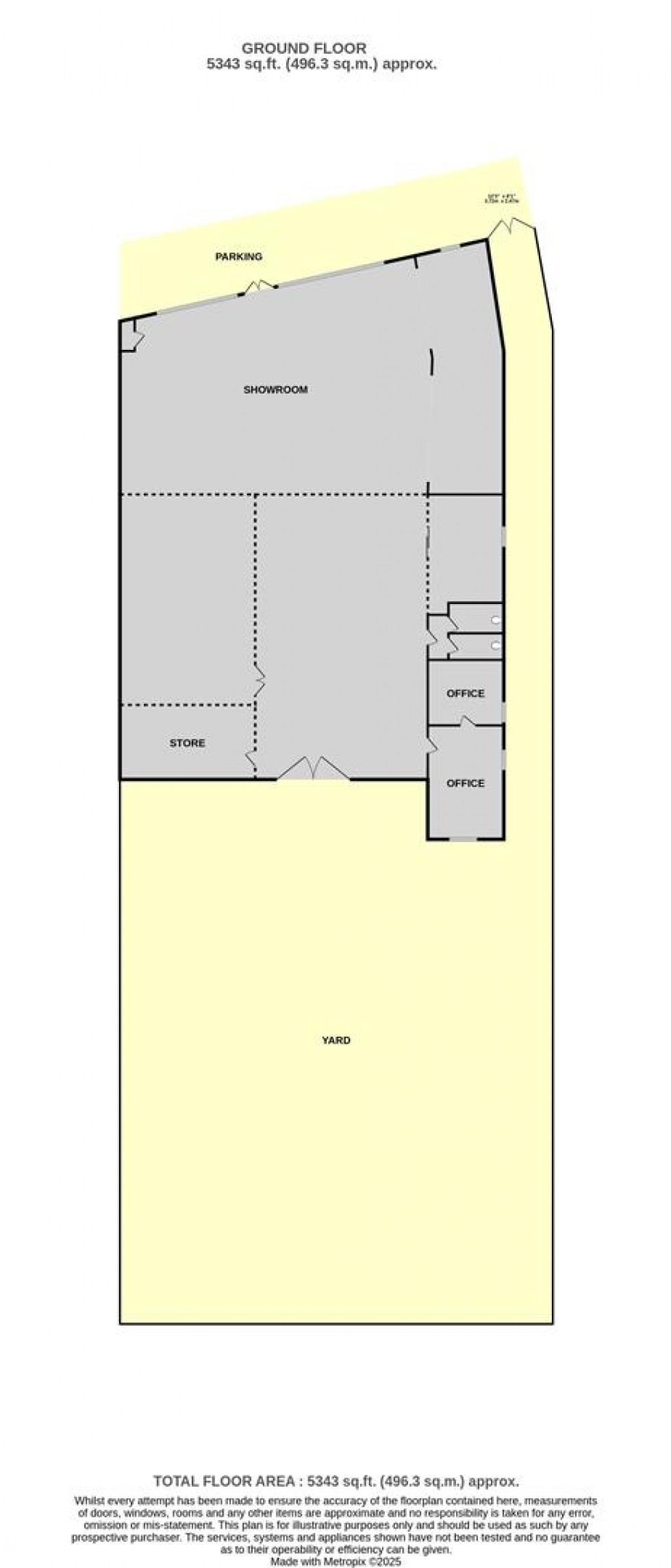 Floorplan for Large Showroom/Unit in Mangotsfield