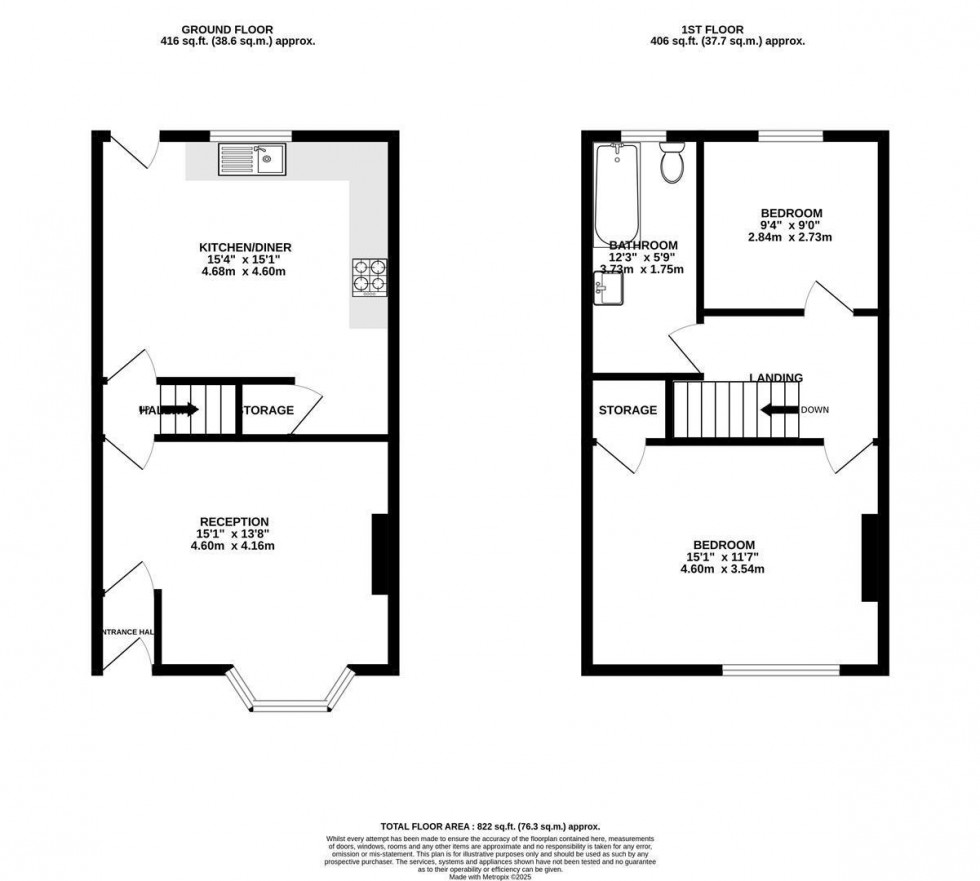 Floorplan for Warminster Road, St Werburghs, Bristol