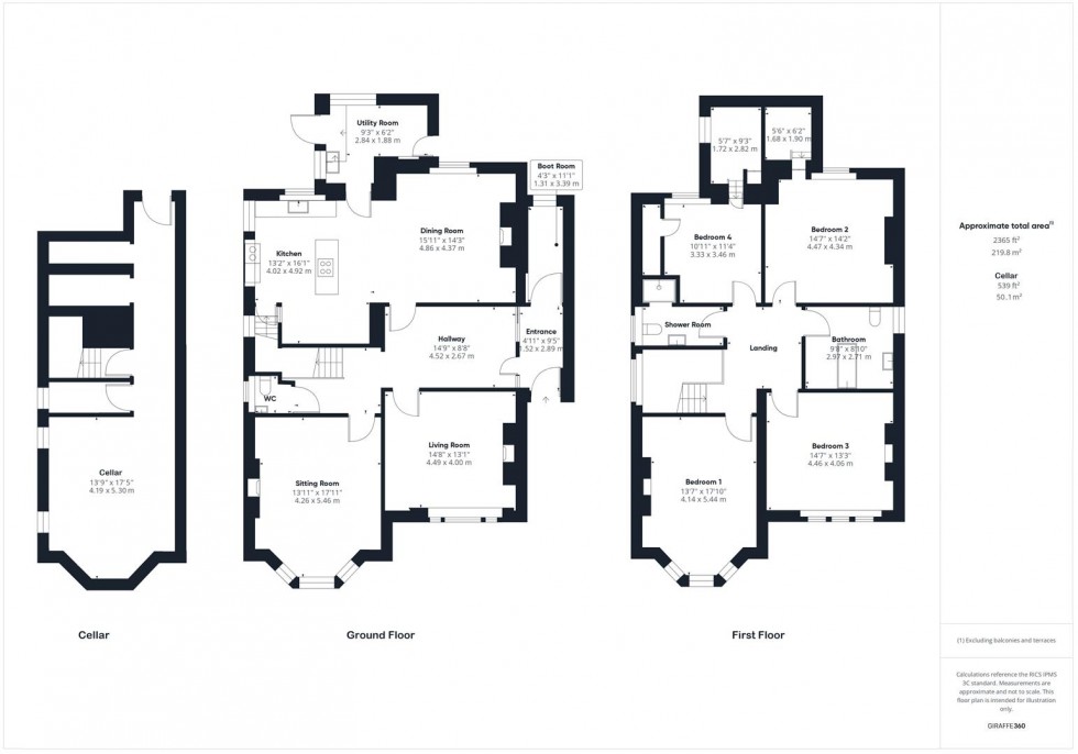 Floorplan for Connaught Place, Weston-Super-Mare