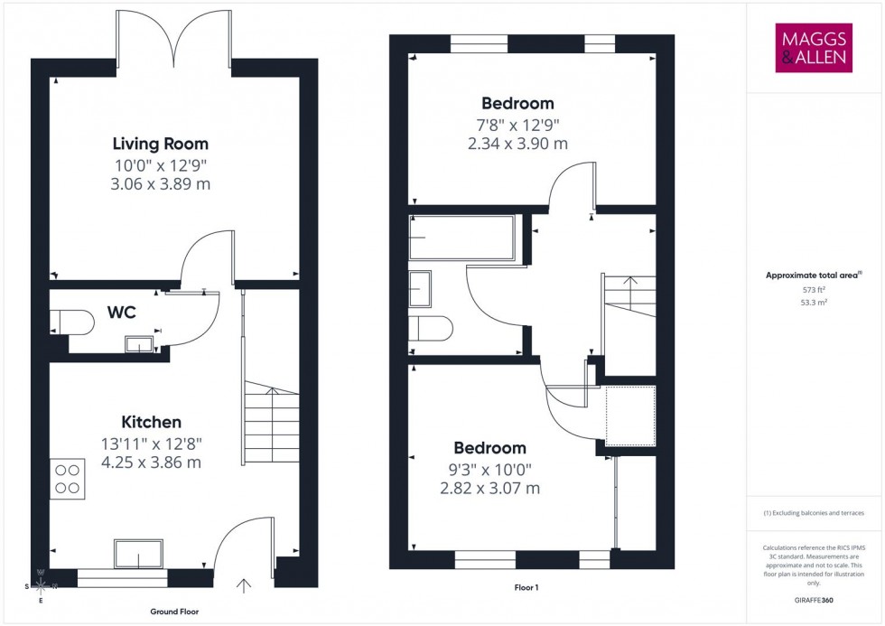 Floorplan for Ash Close, Wells