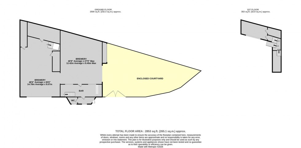 Floorplan for Brewery & Venue For Sale, Mina Road, Bristol