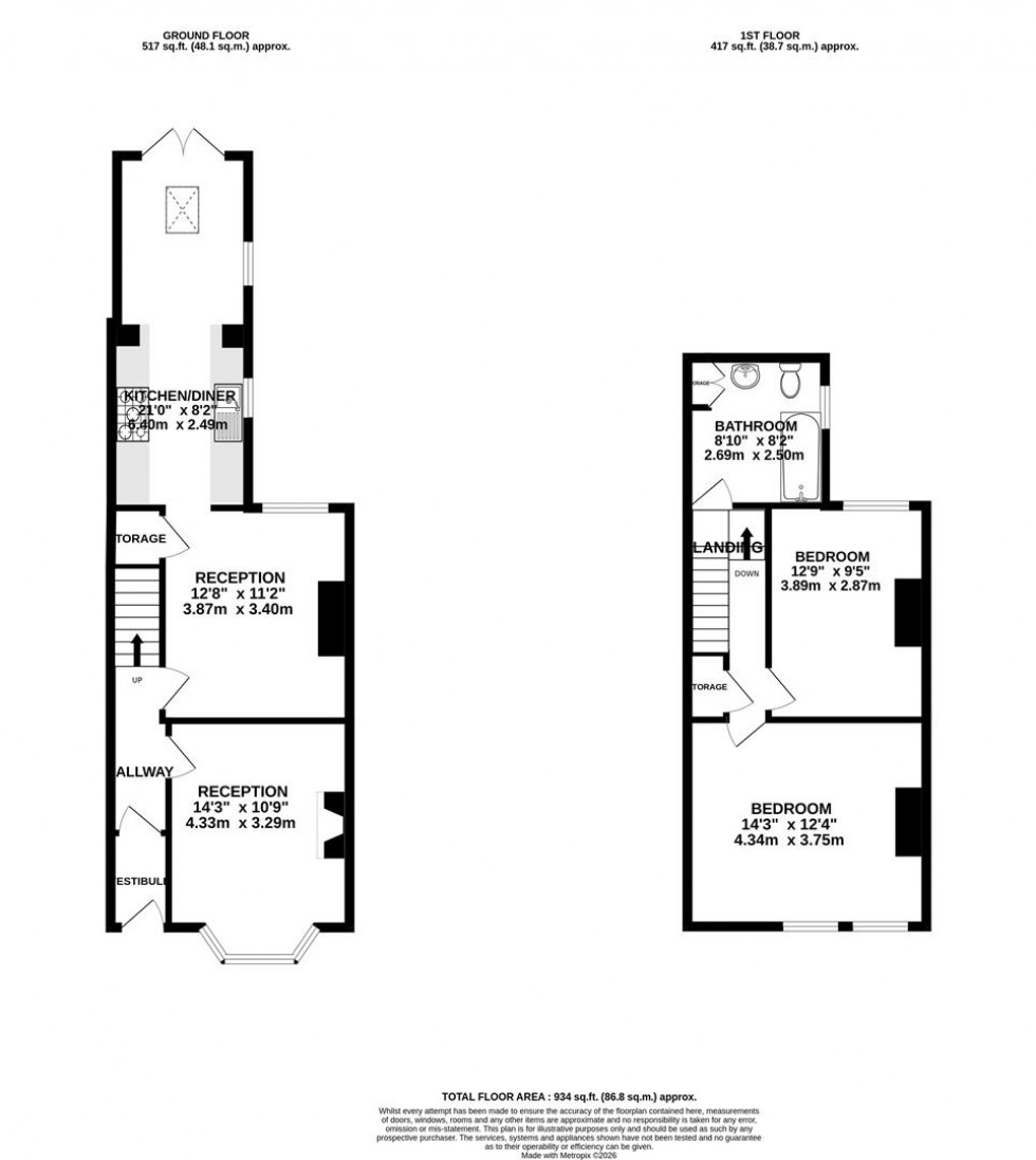 Floorplan for Clevedon Road | Bishopston