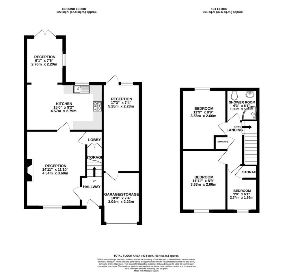 Floorplan for Buckingham Drive | Stoke Gifford