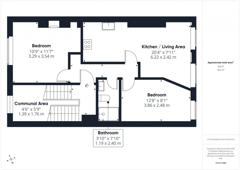 Floorplan for Claremont Road, Bishopston, Bristol