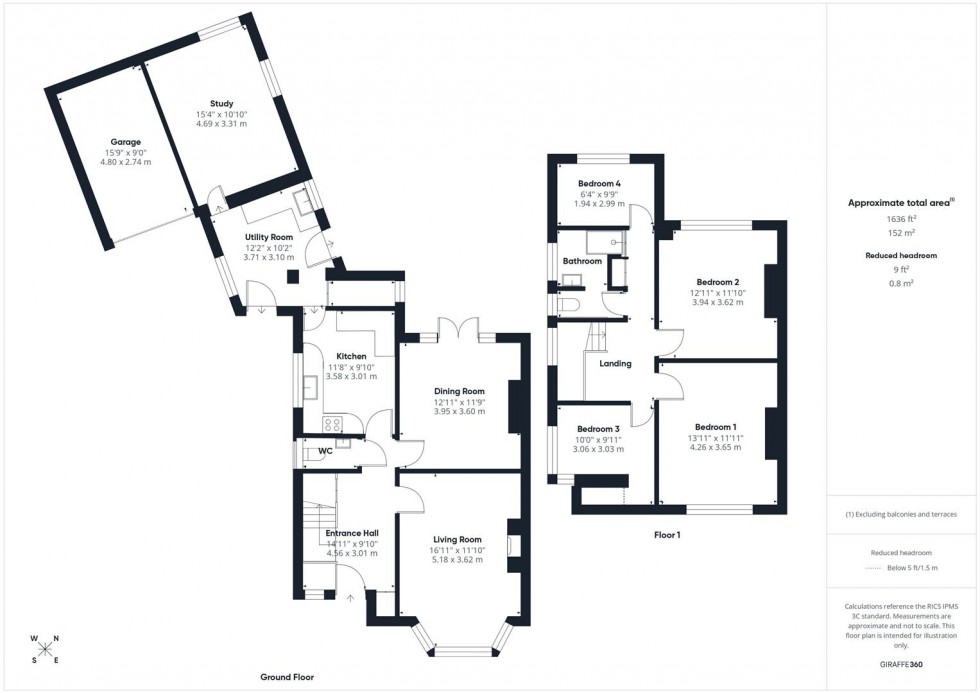 Floorplan for Reedley Road, Stoke Bishop, Bristol