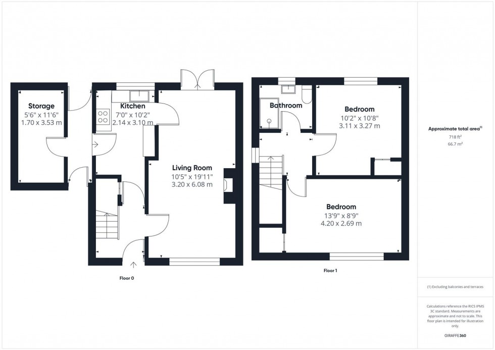 Floorplan for Dudley Close, Keynsham, Bristol