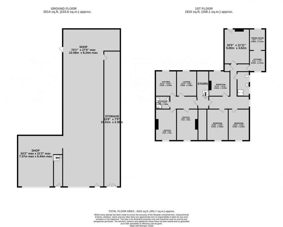 Floorplan for Gloucester Road, Horfield, Bristol