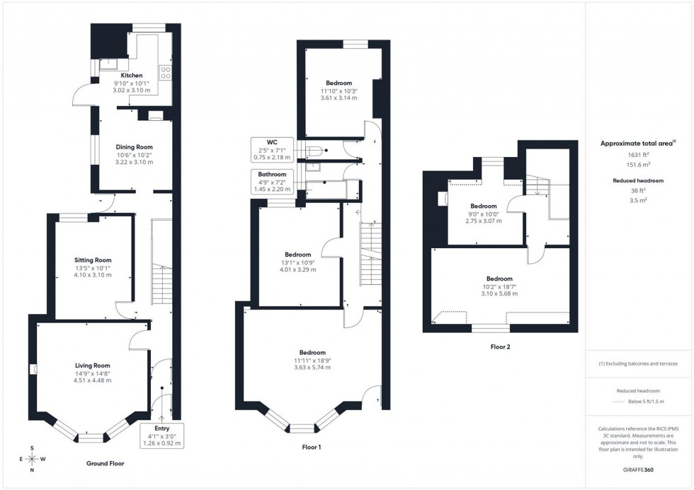 Floorplan for Clift House Road, Ashton, Bristol