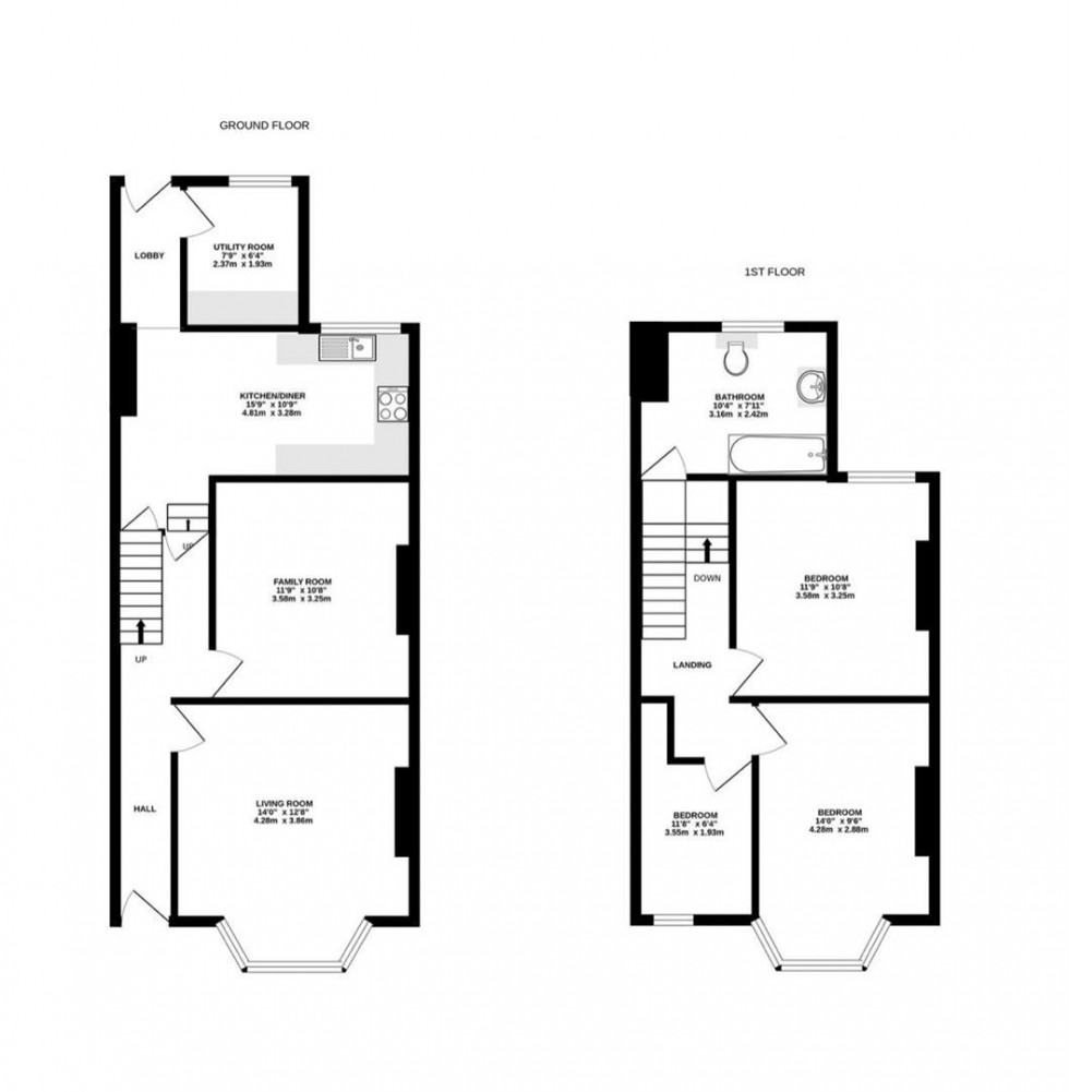 Floorplan for Robertson Road, Greenbank, Bristol