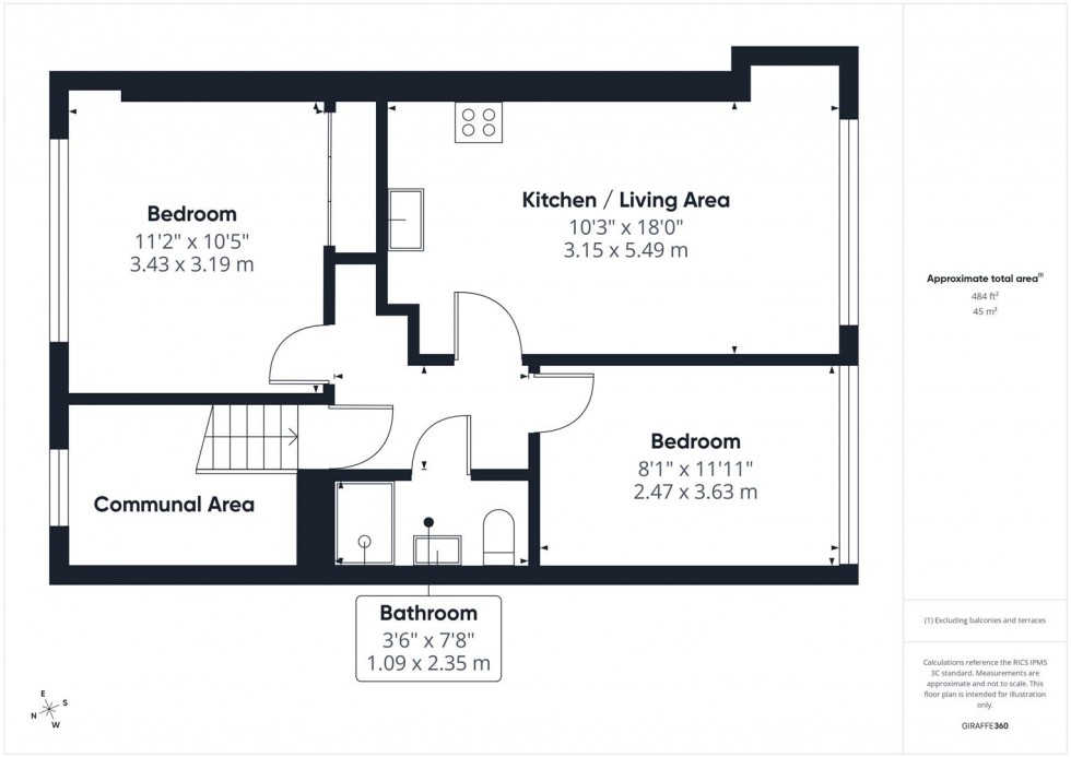 Floorplan for Claremont Road, Bishopston, Bristol