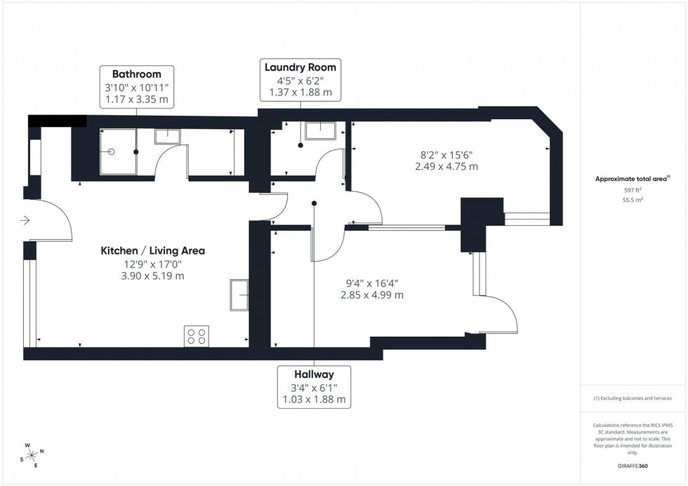 Floorplan for Claremont Road, Bishopston, Bristol