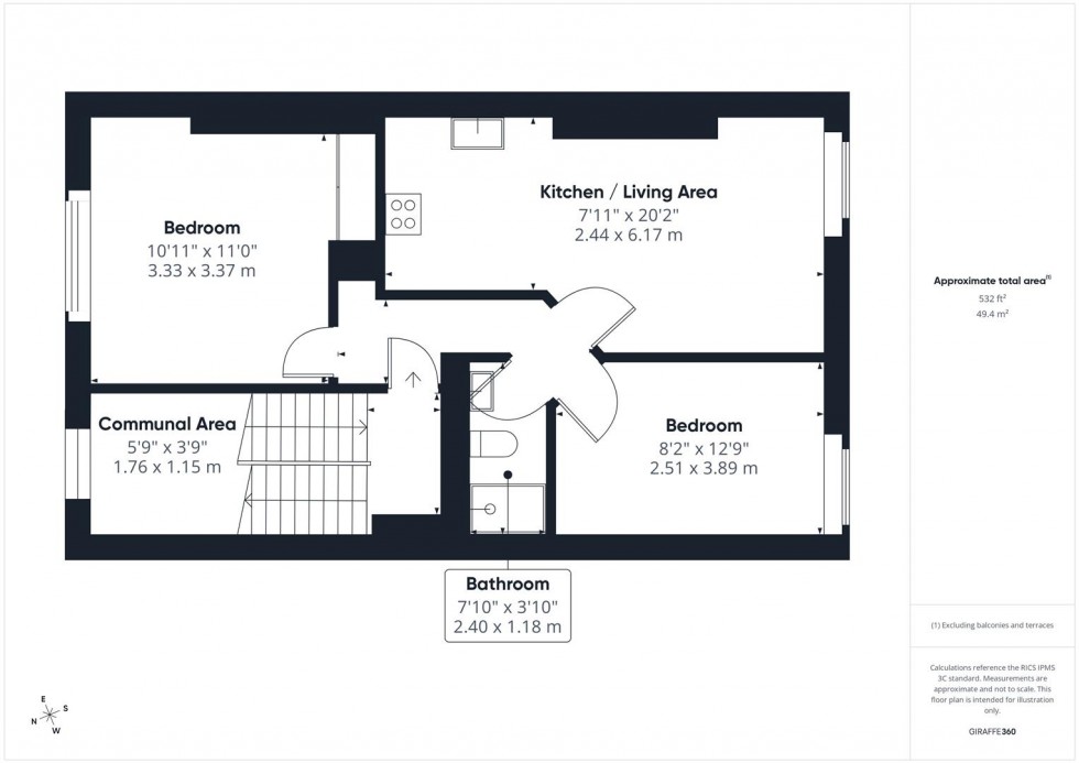 Floorplan for Claremont Road, Bishopston, Bristol