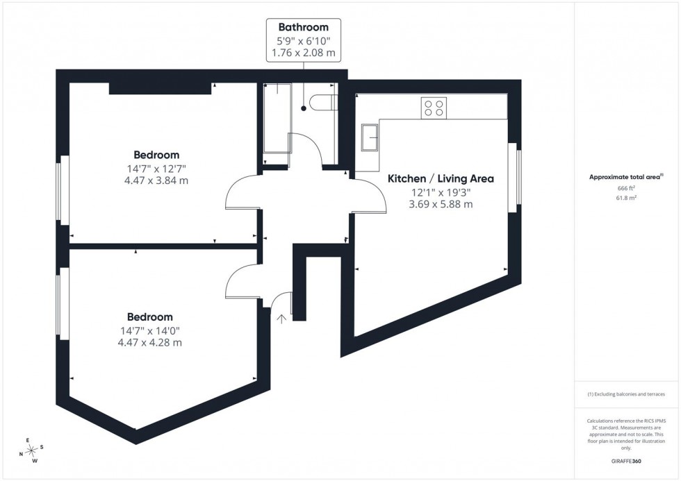 Floorplan for Clevedon Terrace, Kingsdown, Bristol