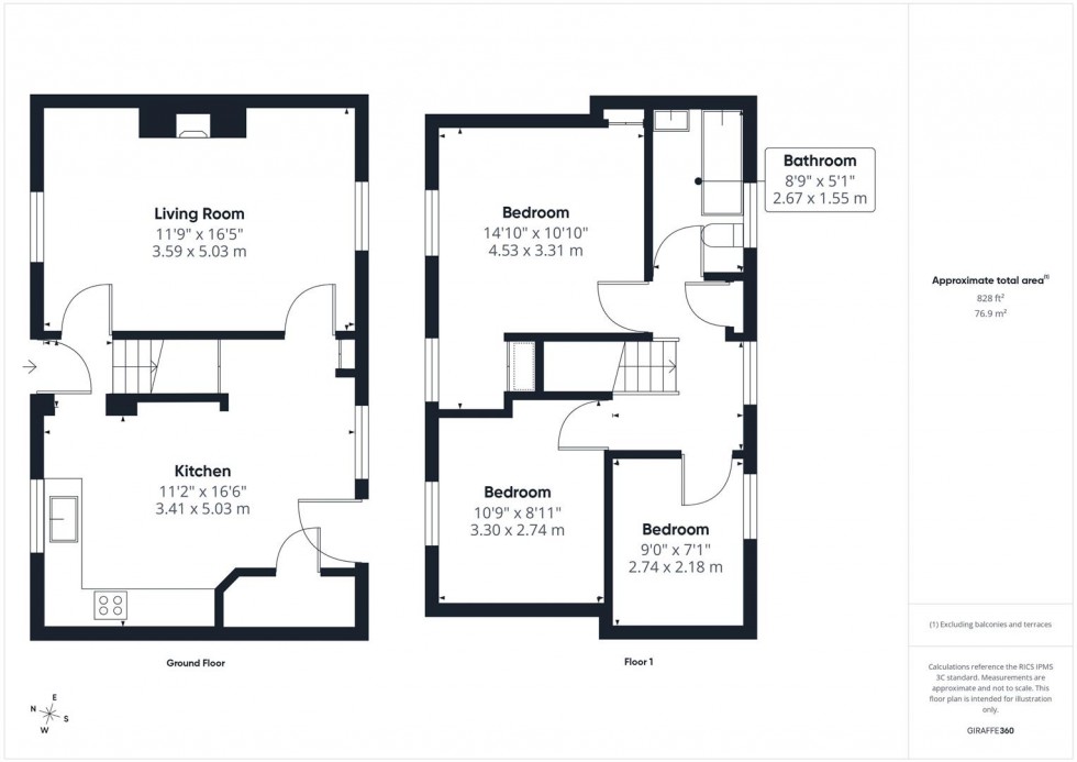 Floorplan for Ashton Avenue, Hotwells, Bristol